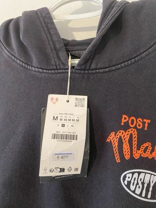 Felpa Post Malone Zara Uomo Taglia M