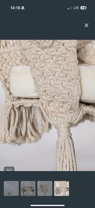 Cesta colgante macramé