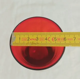 Calice cristallo rosso rubino vintage