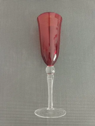 Calice cristallo rosso rubino vintage