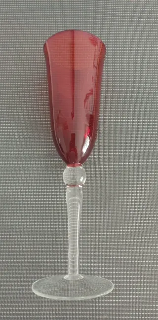 Calice cristallo rosso rubino vintage
