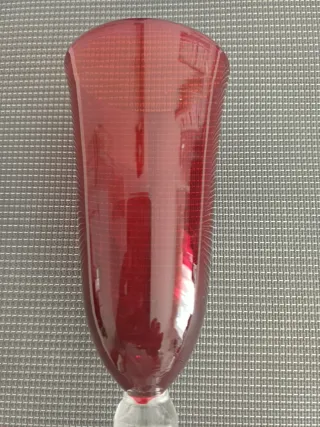 Calice cristallo rosso rubino vintage