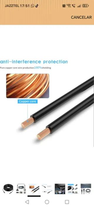 Cable de Extensión 4 Pines Aviación Impermeable