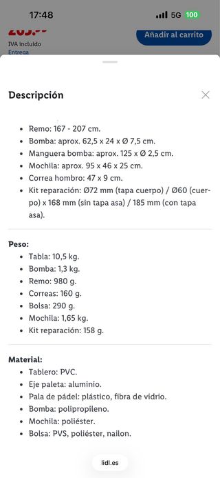 Tabla Paddle Surf Mistral Allround 10.5 Como nueva