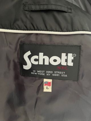 Chaleco Schott Negro Talla L
