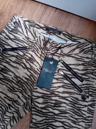 Pantaloni Maison Scotch fantasia zebrata tg 42