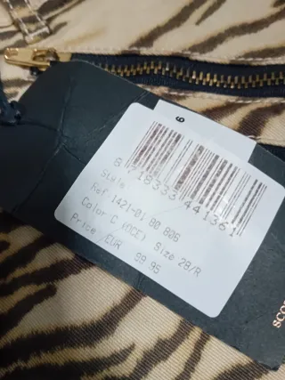 Pantaloni Maison Scotch fantasia zebrata tg 42