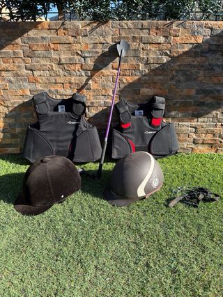 Chaleco y casco equitación/hipica