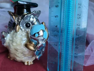 Statuetta Gufo Laureato laminato argento