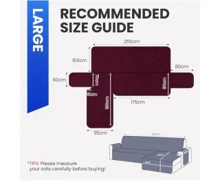 Funda Chaiselongue Burdeos 255cm