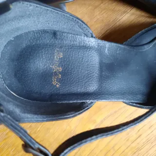 Scarpe da tango nere con cinturino