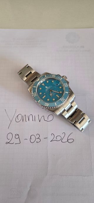 Orologio BAPE SUBMARINER TYPE 1 AZZURRO