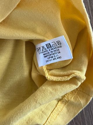 Maglia maniche lunghe gialla bambino 100% cotone