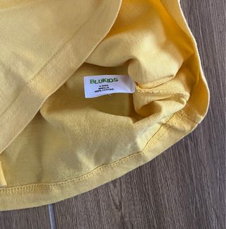 Maglia maniche lunghe gialla bambino 100% cotone