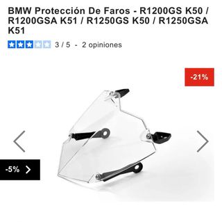 Protector Faro BMW R1200GS R1250GS Transparente