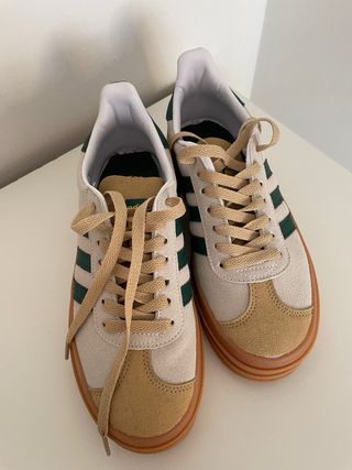 Adidas Gazelle Beige y Verde
