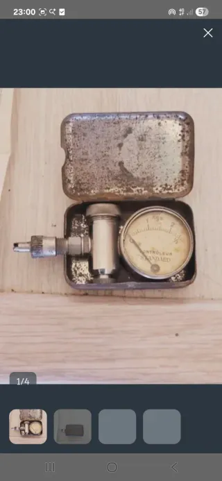 Lote Lata Thermixine antigua, comprobadores presió