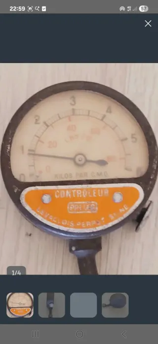 Lote Lata Thermixine antigua, comprobadores presió