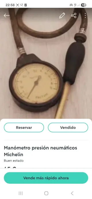 Lote Lata Thermixine antigua, comprobadores presió