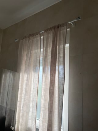 Cortinas de lino beige