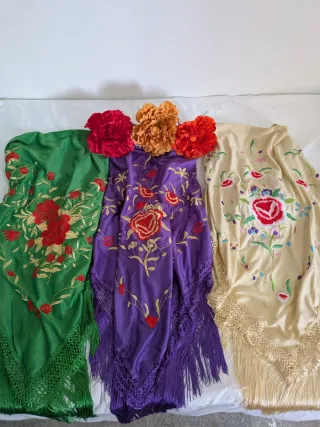 Traje Flamenca Talla XL Naranja