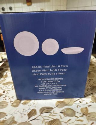 Set 18 piatti ceramica SUPREMA