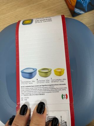 Set 3 Contenitori Plastica x microonde