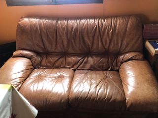 Sofá de piel 2 plazas