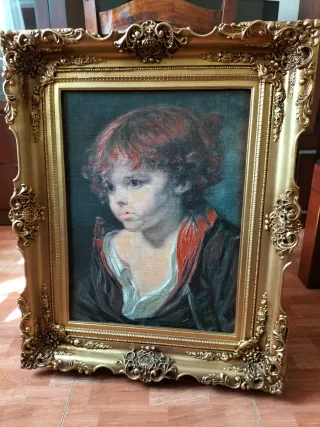 Cuadro de marco dorado