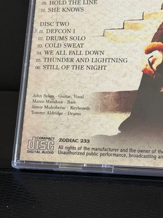 Sykes Osaka 1998 2CD Japon Whitesnake