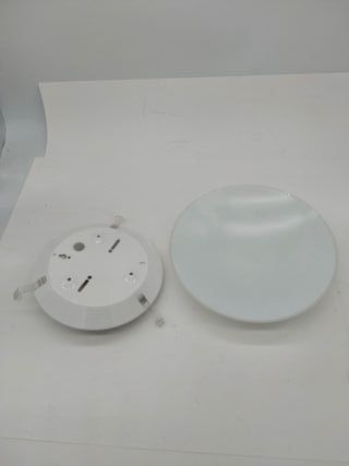 Eglo Lámpara de techo MARS, aplique de pared con 1 bombilla, lámpara de techo de acero, color blanco, vidrio blanco satinado, ca