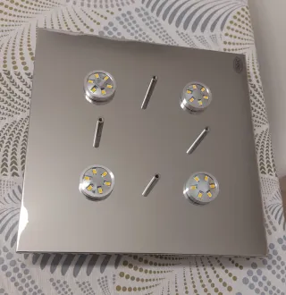 Lámpara Techo Cristal Cromado Efecto