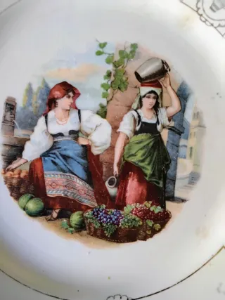 Plato Cartuja Sevilla Pickman S. XIX