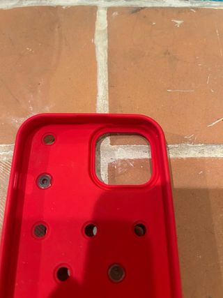 Cover iPhone Rosso con Charms