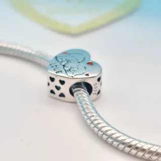 Charm Cuore Argento 925 Love