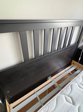 Estructura Cama Ikea Madera y Colchón