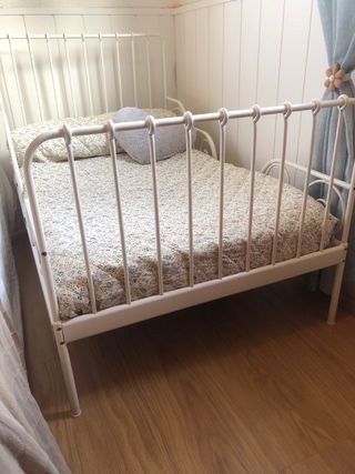 Cama extensible forja blanca