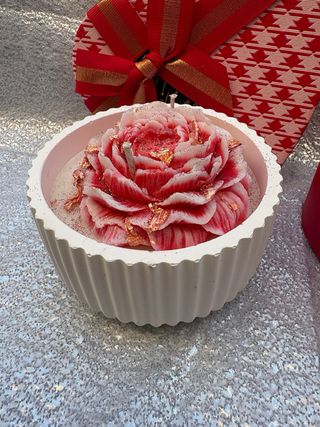 Caja Corazón Día Madre Flor Roja