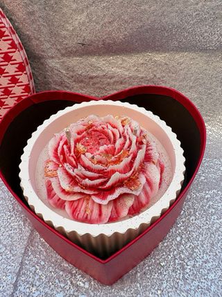 Caja Corazón Día Madre Flor Roja