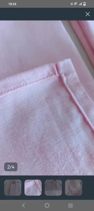 6 servilletas francesas rosas
