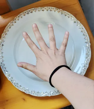 Vajilla de porcelana blanca y dorada