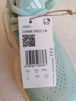 Adidas Duramo Speed 2 JS4423 Turchese 38 2/3