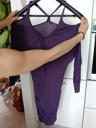 Vestito minigonna blu/viola taglia S