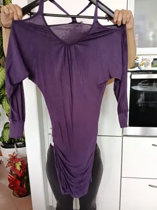 Vestito minigonna blu/viola taglia S