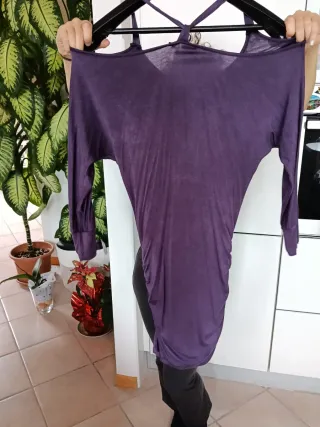 Vestito minigonna blu/viola taglia S