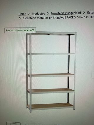 Estantería metálica 5 baldas