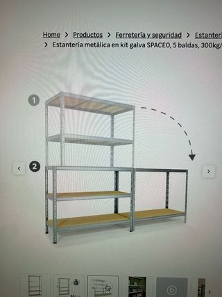 Estantería metálica 5 baldas
