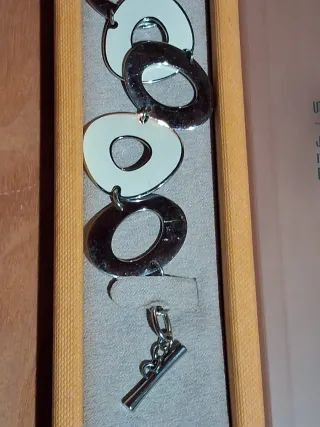 Pulsera Lotus Acero y blanco