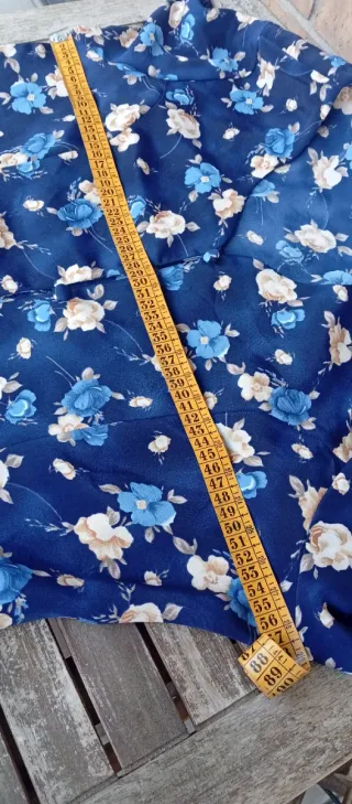 Vestido floral azul talla 46