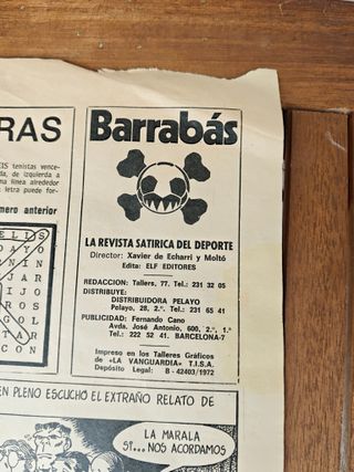 Revista Barrabás, revista satírica del deporte